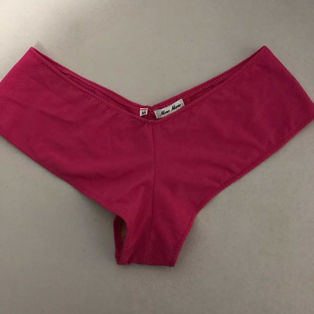 Hot Pink Leilani Bikini Hipster Bottoms-M